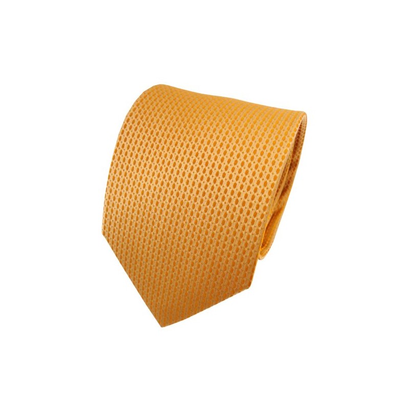 TigerTie Satin Silk Tie Yellow Daffodil Yellow Dark Yellow Patterned