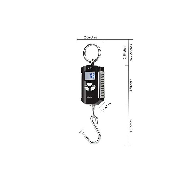 Klau Portable Fish Scale 200 Kg / 400 Lb Heavy