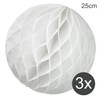 EinsSein 3 x Honeycomb Balls Supreme White Diameter 25 cm
