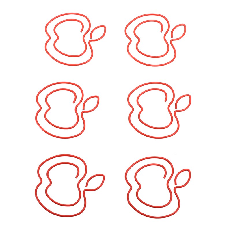 100pcs Fruit Paper Clips Cute Bookmark Pare Clips Portable Funny