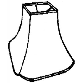 Royal Designs Pagoda Basic Lamp Shade, Beige, 7 x 18 x 15.5