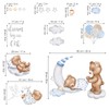 wondever Sleeping Bear On The Moon Wall Stickers Stars and
