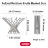 TDYBASE Fruit Basket for Kitchen Counter Stainless Steel Fruit Bowl,Folded