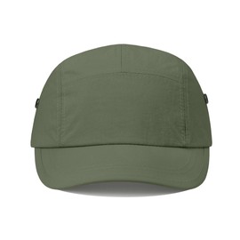 CLAPE 5 Panel Cap Short Brim Baseball Cap Basecap Kurzer Schirm Herren Damen Running Sport Kappe Atmungsaktiv Verstellbar Grün Green BSSD2547