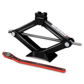 Auto Dynasty Scissor Car Jack, 1.5 Ton (3306LBS) Scissor Jacks, Lifting Range 15.2" (Max) to 4" (Min) Tire Jack Repair Kit with Ratchet Wrench for Car SUV Truck MPV Auto, Black