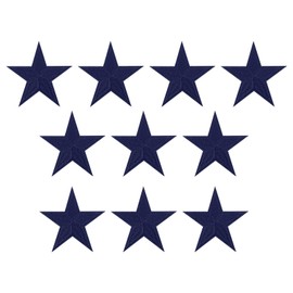 PATIKIL Iron-on Patches, 10 Pack 5 Star Sew Embroidered Patches Appliques Embellishments for Clothing Jackets Hat Backpack Repairing Decorations, Sapphire