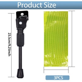 Aohcae Children's Bicycle Stand, 16 Inch Bicycle Stand, Rear Wheel + 3 Reflective Stickers, Bicycle Rear Stand, Bicycle Accessories, Universal Side Stand