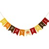 Adurself Happy Fall Burlap Banner with Pumpkin, Pre-Strung Faux Burlap