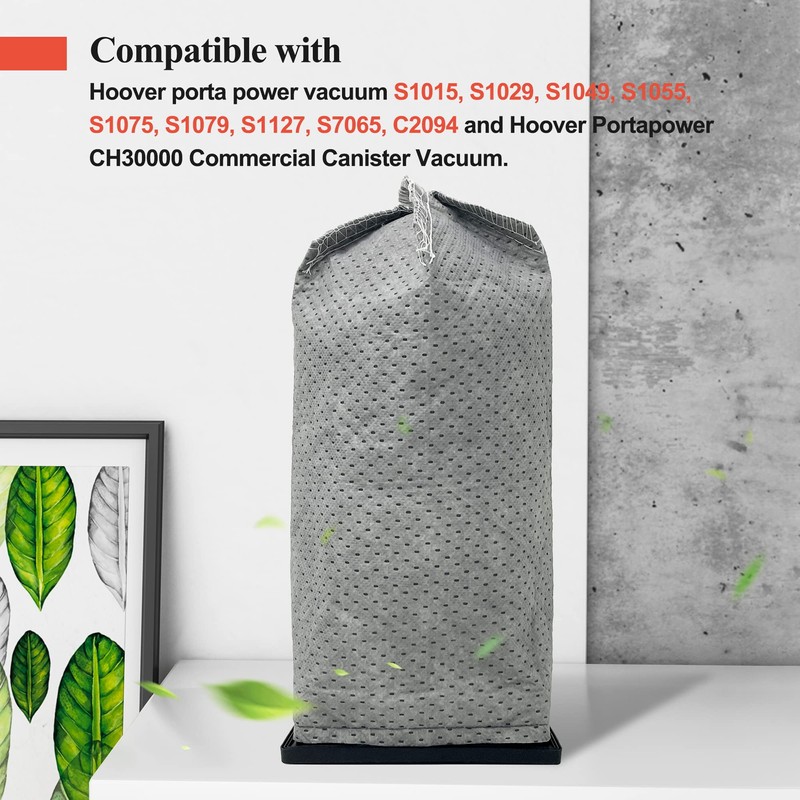 Smilefil 4PCS CH3000 Replacement Cloth Bags Compatible with Hoover PortaPower