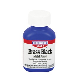 Birchwood Casey Fast-Acting Brass Black Metal Finish to Blacken or Antique Brass, Copper, Bronze Parts, 32 Ounce Bottle