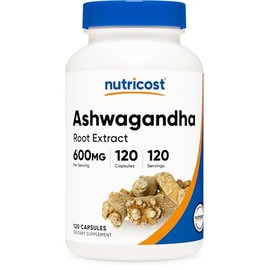 Nutricost Ashwagandha - Suplemento de hierbas de 600 mg, 120 cápsulas, vegetariano, sin OMG, sin gluten, raíz de Ashwagandha | Vegetariano, sin OMG, r