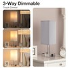 【Upgraded】Bedside Table Lamp Touch Control, with USB C+A Charging Ports