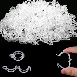 Pack of 100 Plant Clips, Plant Clips, Tomato Clips, Tomato Clips, Tomato Clips, Trellis Clips, Plant Support Clip for Climbing Plants, Cucumber White