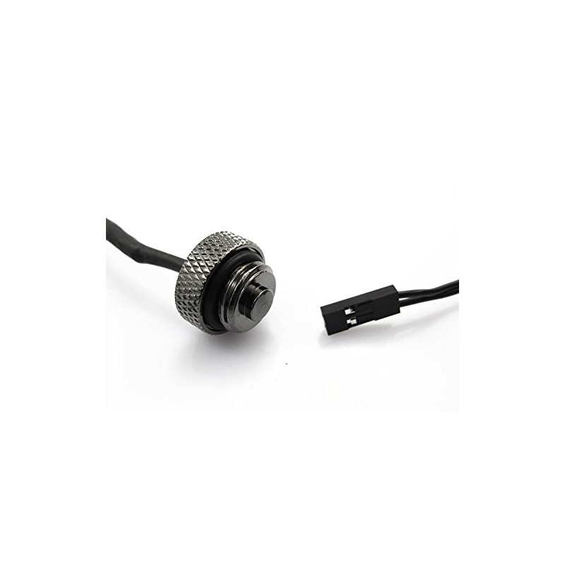 XSPC 1/4" Thread 10k Temperature Sensor : Black Chrome