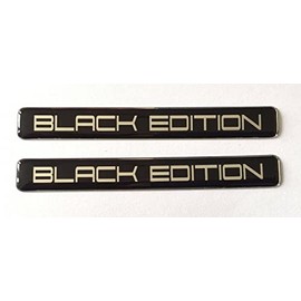 2 x 150mm BLACK EDITION Domed Stickers/Decals