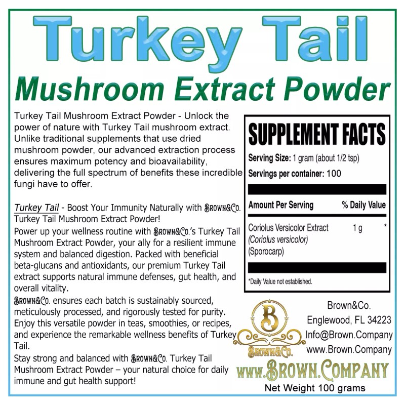 Brown&Co. Turkey Tail Mushroom Extract powder