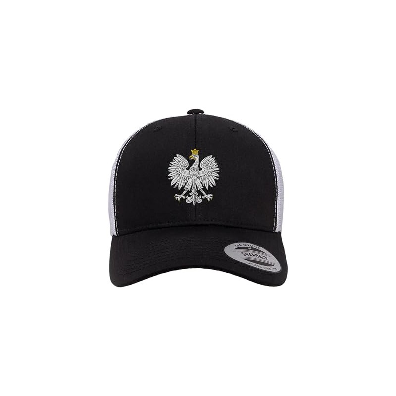 Adjustable Black/White Structured Trucker Polish Eagle Poland Pride Structured Trucker