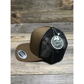 Yupoong EAT MORE BEEF LEATHER PATCH TRUCKER HAT