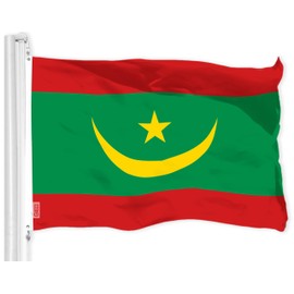 G128 Mauritania Mauritanian Flag | 3x5 Ft | LiteWeave Pro Series Printed 150D Polyester | Country Flag, Indoor/Outdoor, Vibrant Colors, Brass Grommets