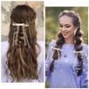 CustomyLife 2Pcs Beige Lace Hair Bow Clips Cute Coquette Snap
