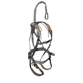 MUDDY Ambush Safety Harness with Quick-Release Buckles, Padded Waist Strap, and Durable Elastic Chest Strap (Optifade Elevated II Camoflauge)
