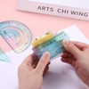 sourcing map 3pcs Flexible Plastic Ruler Set 15/20/30cm Metric Straight