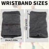 MplehDa Wrist bag, sports wrist bag with zip, black, One