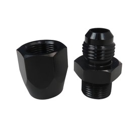 2Pcs Black 6AN Fuel Hardline Tube Fitting3/8" Compression Fittings,Fuel Fine Fittings PEFE Fitting by ATIODYUUK