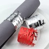 Paper Napkin Rings Deer Snowflake,50 Pieces 3D Laser Cut Disposable