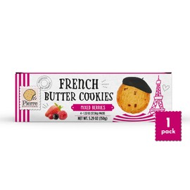 Pierre Biscuiterie French Butter Cookies with Mixed Berries 5.29 Ounce Box (Pack of 1)