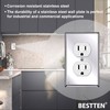 [10 Pack] BESTTEN 1 Gang Mirror Polished Stainless Steel Duplex