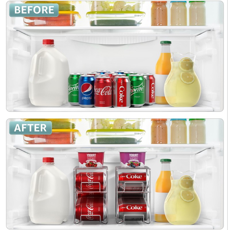 Sorbus Soda Can Rack Beverage Dispenser (1 Pack, Silver) –