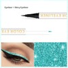 Vawolecy Flash Color Eyeliner, 2 in 1 Liquid Eyeliner Eyeshadow