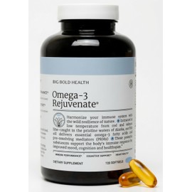 BIG BOLD HEALTH Omega-3 Rejuvenate Wild Alaskan Fish Oil Supplement with PRMs ⎹ EPA, DHA, & DPA Fatty Acids ⎹ Vitamins A and D to Support Immune Balance & Brain Wellness (120 Softgels)