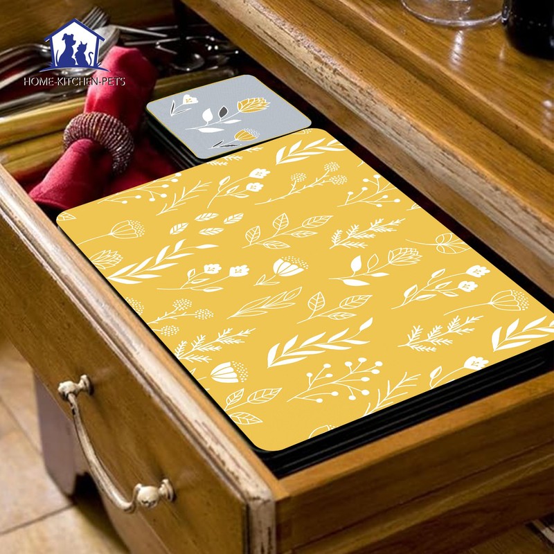 Placemats and Coasters Set – 8-Piece (4+4) Heat-Resistant, Waterproof, Non-Slip