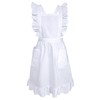 LilMents Long Maxi Cotton Ruffle Apron with Pockets, Small to