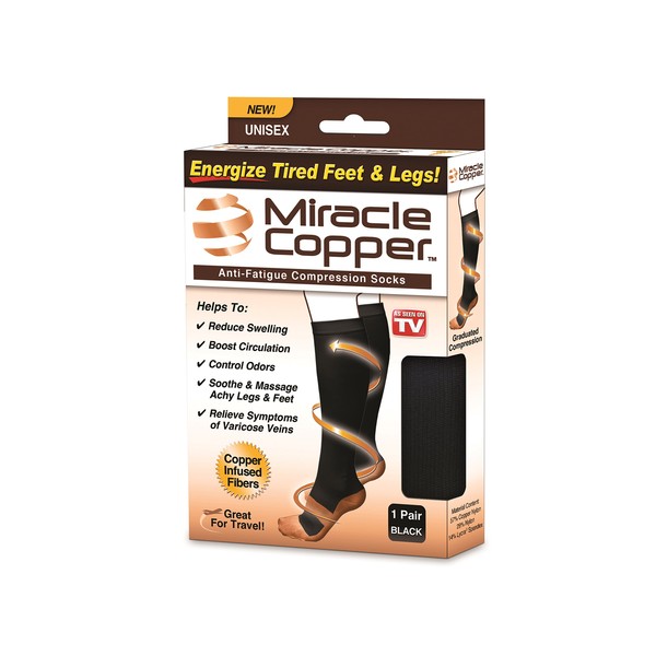 Miracle Copper MCSLXL Anti-Fatigue Compression Socks (Large/Extra Large)