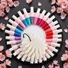 160Pcs/Set White False Nail Art Tips Display Wheel, Acrylic DIY