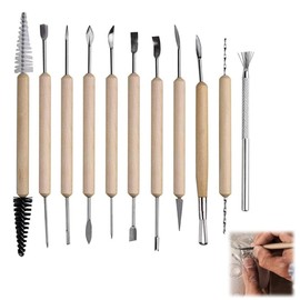 Morices Clay Spatula Set of 11 Pieces, 22 Shapes, Clay, Ceramics, Molding, Spatula, Sculpting, Clay Spatula, Statue, DIY Carving Tool, Hobby, Clay Tool, Crafting Tool