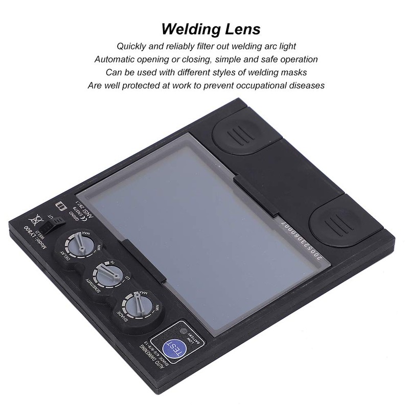 Welding Helmet Lens, Solar Auto-Darkening Welding Lens, Ajustable LCD Lens