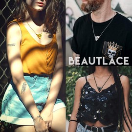 beautlace Horoscope Zodiac Triangle Necklaces 12 Constellation Astrology Charm 18K Gold/Silver/Black Gun Plated Pendant Necklace for Women Men Jewelry Gift, 铜