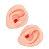 1 Pair Piercing Practice Ear Model Novice Soft Silicone Flexible