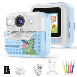 Kids Camera,Toddler Camera Instant Print Toys,1080P Children Printable Camera,Pink Selfie Camera Christmas Birthday Gifts for Girls Boys Age 3-10 with 3 Roller Photo Paper