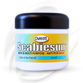OVANTE Scabiesun Multipurpose Face and Body Mask for Skin Itching, Rushes, Redness, Irritation. Soothing & Healing Ointment in 2 oz JAR.
