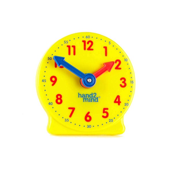 Hand2mind Mini Geared Clock for Teaching and Learning to Tell