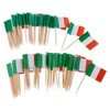 AIXXCUVQ 100pieces Italy Toothpick Flag for Food Decoration Eco-Friendly Wide