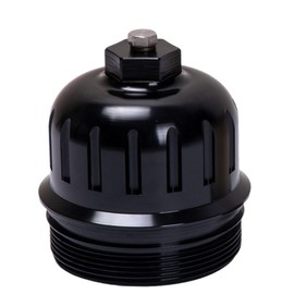 HY-SPEED 134001 Fuel Filter Housing Cap Compatible with 2014 2015 2017 2018 2019 2020 14 15 17 18 19 20 Cruze Silverado 2500HD 3500HD Sierra 2500HD 3500HD 6.6L Billet Aluminum with Drain Plug