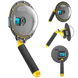 TELESIN° Diving Dome Port for DJI Osmo Action 4/3 Action Camera Accessories Underwater Protection Underwater Photography 30M Waterproof with Housing Case with Hat with Flap Grip Pistol Trigger