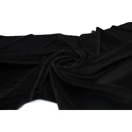 Minkee Super Soft Stretchy Fabric 50 x 160 cm (Black)
