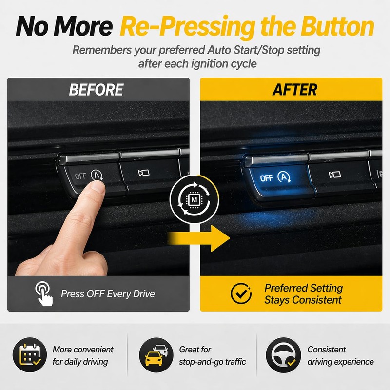 KINETRAX Auto Start/Stop Eliminator Compatible with Ford F-150 2022-2026, Driver